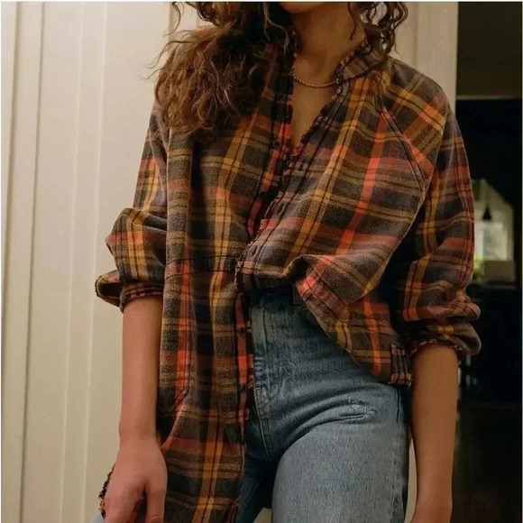 We The Free Summer Daydream Plaid Buttomdown Size XS - Picture 5 of 10